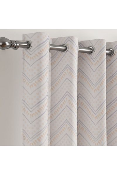 erorex Ron 2-Piece Safari Print Cotton Curtain Set - 140x240 cm