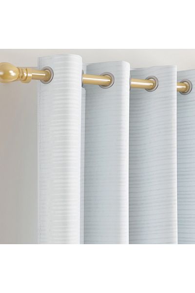 erorex Leon Extra Long Sheer Curtain Pair - 140x300 cm