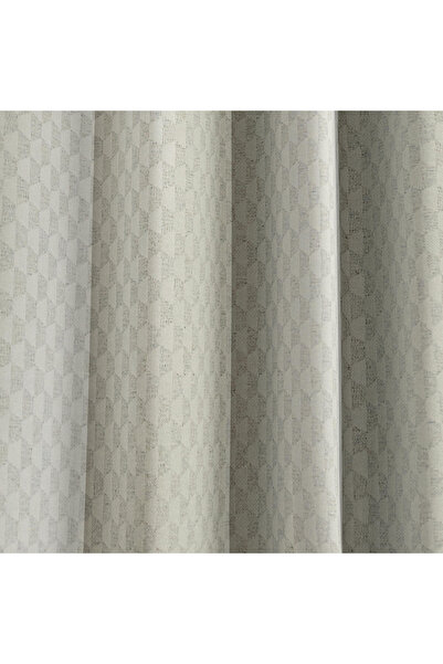 erorex Artisan Hexa 2-Piece Jacquard Extra Long Curtain Set - 135x300 cm
