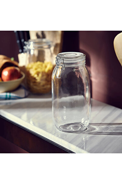 erorex Atlanta Glass Canister with Metal Clip - 2 L