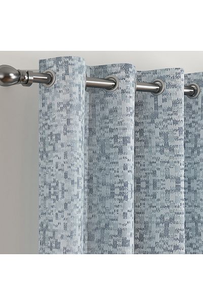 erorex Madrid 2-Piece Jacquard Blackout Extra Long Curtain Set - 140x300 cm