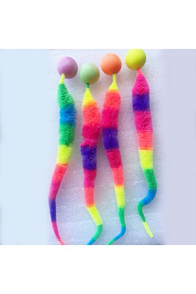 Choice Multicolour-1pcs Cat Interactive Toys Tickle Cat Colorful Bouncing Ball Pet Supplies Puzzle Teasing