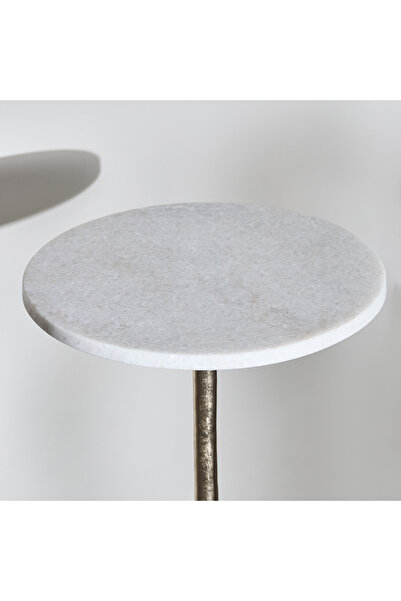 erorex Dionne Genuine Marble Top Accent Table