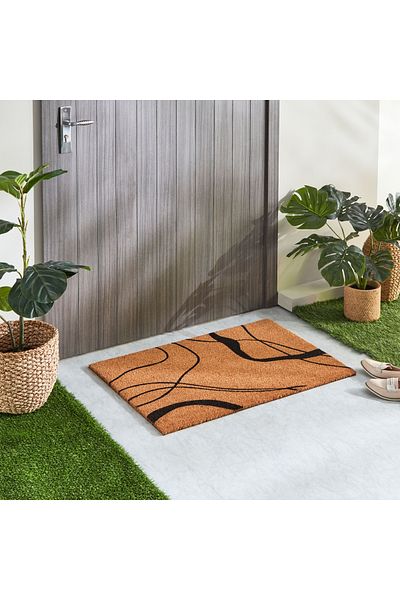 erorex Zara Printed PVC Back Coir Doormat - 60x90 cm