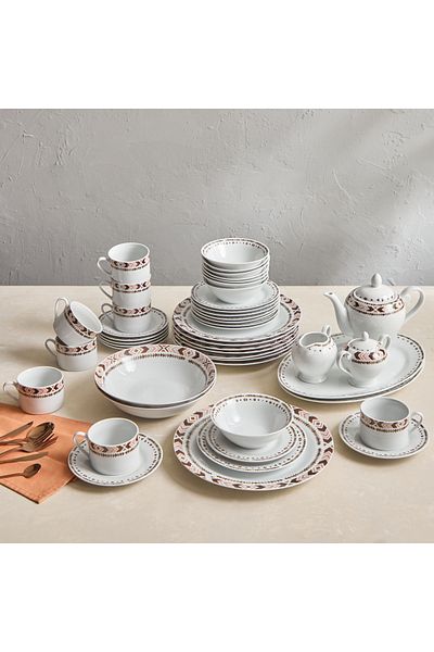 erorex Ikat 49-Piece Dinner Set - Serves 8
