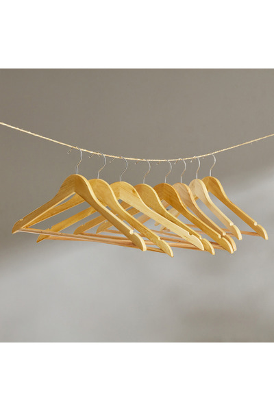 Generic Forest Wooden Clothes Hanger - Set of 8