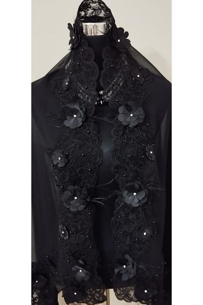 Lady Rio Mevlit Shawl - Φανταχτερό και Special Day Shawl, Βραδινό Φόρεμα με Πέρλες