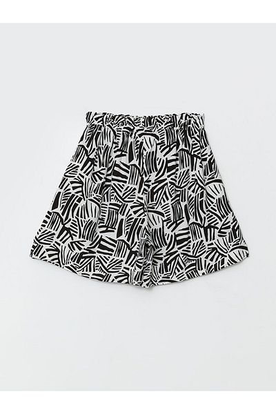 LC Waikiki Pantaloni scurți de plajă pentru femei LCW DREAM negri cu talie elastică