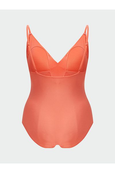 LC Waikiki New Season V-Neck Plain Strap Women's Swimsuit - S5Br55Z8