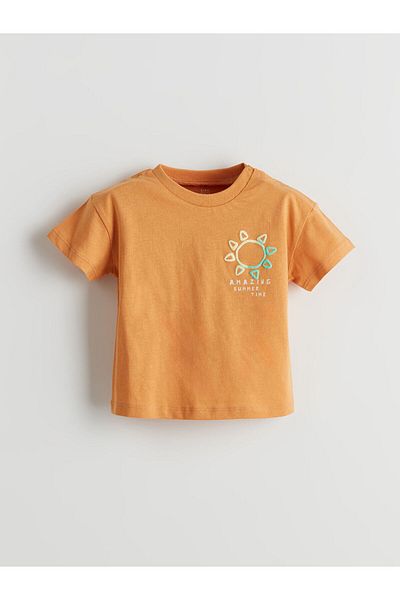 LC Waikiki Printed T-Shirt and Shorts for Baby Boy - Set of 2