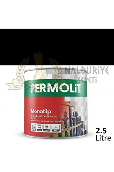Permolit Monotip Astarlı Antipas Boya Siyah 2.5 Lt.
