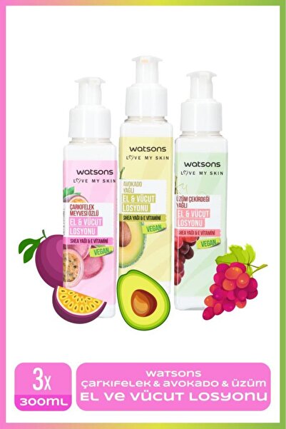 Watsons El Ve Vücut Losyonu Bakım Seti ( 100 Ml *3 Adet )