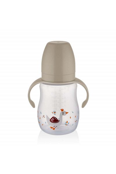 Babyjem Biberon cu toarte si tetina din silicon BabyJem Culoare: Maro