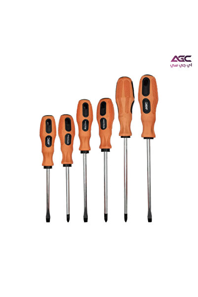 AGC 6 Pcs Screwdriver Set Phillips Type Heavy Duty Professional Multi-purpose...