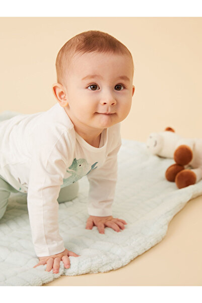 LC Waikiki Dinosaur Printed Baby Boy Pajama Set