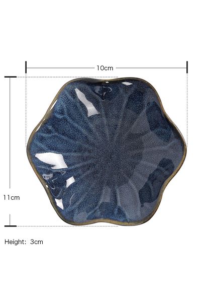 sharpdo 4.3 inch kiln turning blue dish