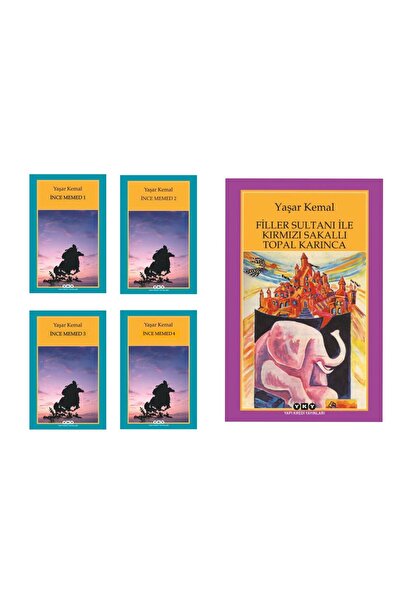 Yapı Kredi Yayınları İnce Memed Serisi 4 Kitap - Filler Sultanı ile Kırmızı S...