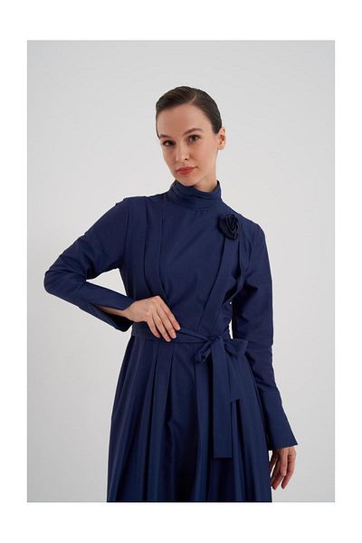 FUSHYA Rochie cu detaliu plisat pe piept