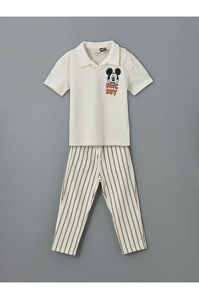 LC Waikiki M Mouse Printed Boys' T-Shirt and Pants 2-Pack