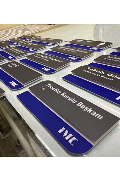 Pleksiglas Ürünleri Ofis Oda Kapı İsimliği Yönlendirme Tabelası