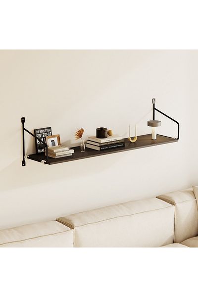 erorex Monty Large 1-Tier Metal Shelf - 80x20x17 cm