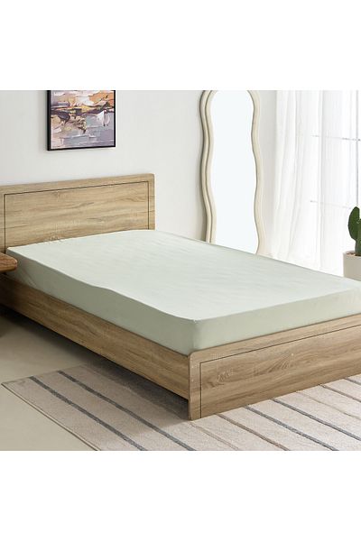 erorex Derby Solid Microfiber Single Fitted Sheet - 90x190+20 cm