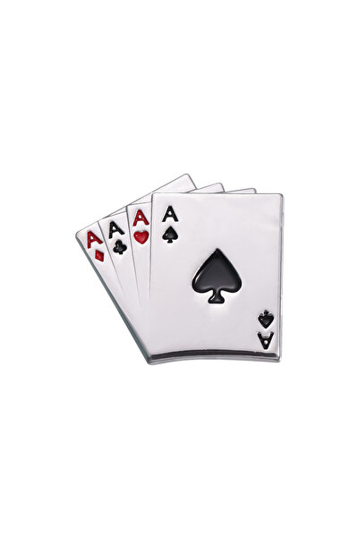Choice دبوس مينا مخصص على شكل قلب أحمر على شكل أوراق لعب بوكر إبداعية QHXZ155...