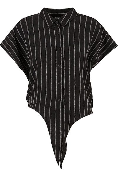 Urban Classics Ladies Structured Striped Tied Blouse