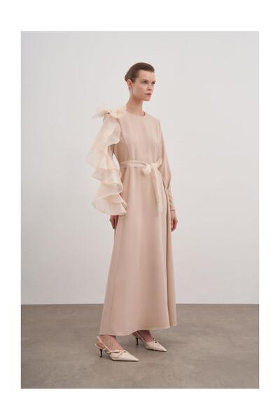 FUSHYA Tül Fiyonk Detaylı Abiye Elbise