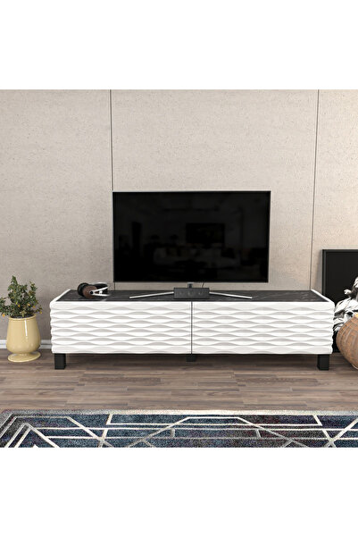Home Box وحدة تلفزيون Modulix Orleans مقاس 1.5 متر لأجهزة التلفزيون التي يصل ...