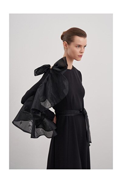 FUSHYA Tül Fiyonk Detaylı Abiye Elbise