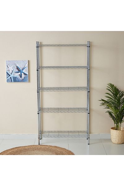 erorex Kean 5-Tier Heavy Duty Wire Shelves Unit - 90x35x180 cm