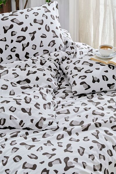 moke e ticaret Leopard Double Duvet Cover Set Fitted Sheet 2 Pillowcases |   80% Cotton 20% Polyester