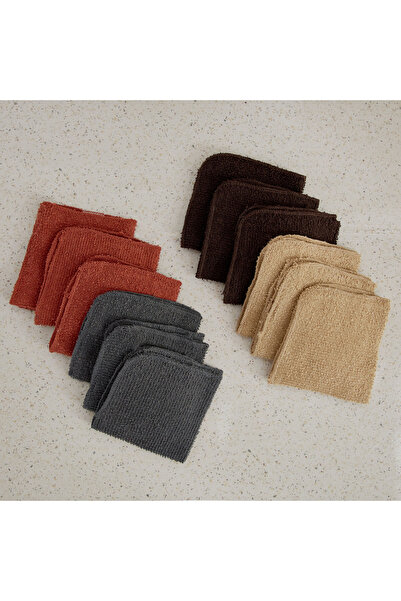 erorex Atlanta 12-Piece Wash Cloth Set - 28x28 cm