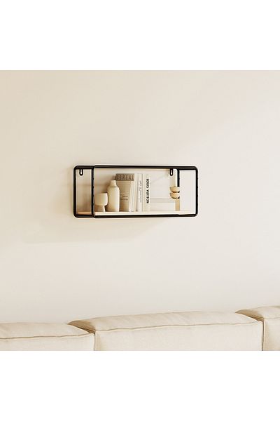 erorex Urban Rectangular 1-Tier Metal Shelf - 40x10x15 cm