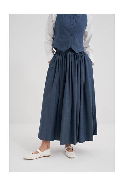 FUSHYA Fusta cu buzunar din denim