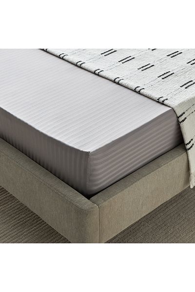 erorex Hamilton Satin Stripe Twin Fitted Sheet - 120x200+36 cm