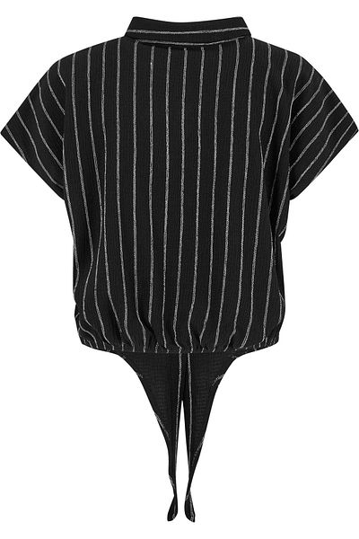 Urban Classics Ladies Structured Striped Tied Blouse