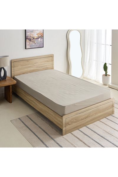 erorex Derby Solid Microfiber Single Fitted Sheet - 90x190+20 cm