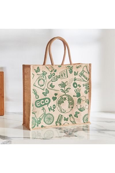 erorex Go Green Eco Multiutility Jute Bag - 40x15x42 cm