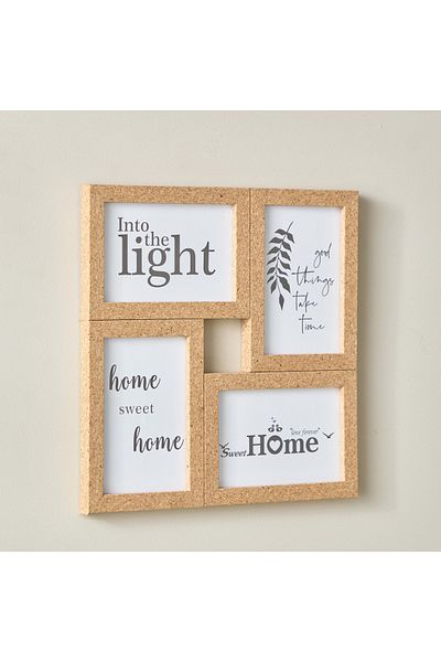 erorex Sabrina Glass Collage Frame For 4 Aperture Opening - 29.5x29.5x16 cm