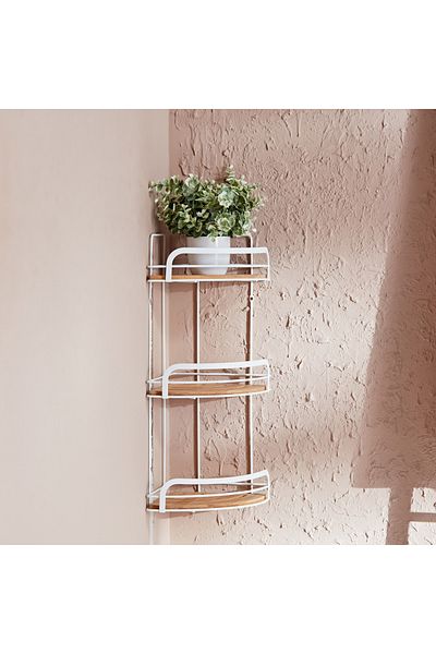 erorex Eco 3-Tier Bamboo Corner Rack