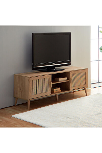 Home Box وحدة تلفزيون من الروطان النوردي بطول 1.6 متر لأجهزة التلفزيون التي ي...