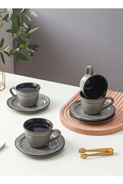 sharpdo Kiln Variable Glaze Deformation Cup And Dish Ceramic Four Cup And Four Saucer