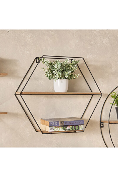 Generic Sera Foldable Metal Wall Shelf with MDF Boards - 46x10x40 cm