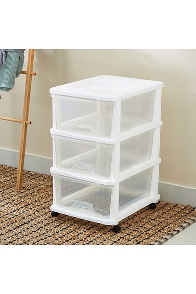 erorex Kevin 3-Tier Drawer Set with Wheels - 44x33x59 cm