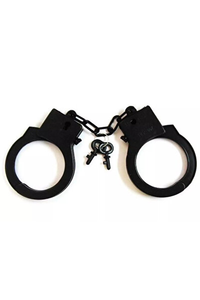 Cici Oyuncak Çocuk Oyuncak Anahtarlı Plastik Kelepçe Siyah Hand Cuffs