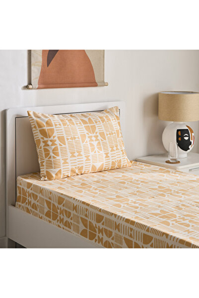 erorex Matrix 2-Piece Coral Single Flat Sheet Set - 140x240 cm