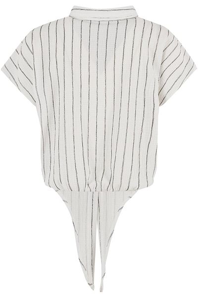 Urban Classics Ladies Structured Striped Tied Blouse
