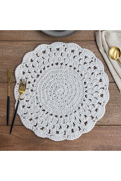 erorex Knotscape Crochet Placemat - 38 cm